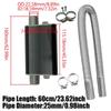 60cm Car Air Diesel Parking Heater Exhaust Pipe Tube Hose 24mm Air Filter Muffler Silencer With Clip Kit For Webasto Eberspacher