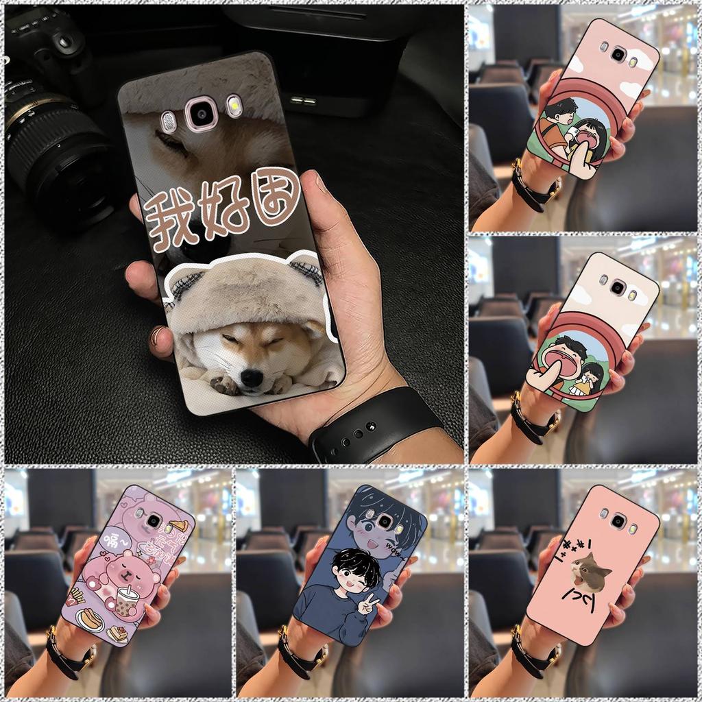Full Wrap Anti-dust Phone Case For Samsung Galaxy J510/J5 2016/J5108 Shockproof Soft Case Graffiti Phone Pouch Couple