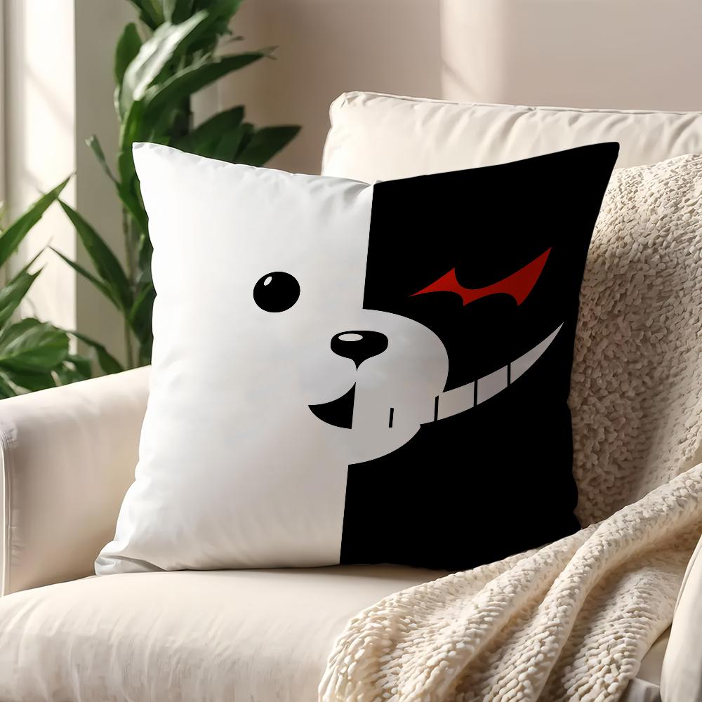 Game D-danganronpa Cool bear cushion cover Pillow Case Pillowcase Soft Skin Friendly & Comfortable with a Hidden Zipper