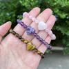 Natural Stone Heart Beaded Bracelet Set – Rose Quartz, Amethyst Tiger’s Eye Protection Jewelry for Women, Romantic Gift