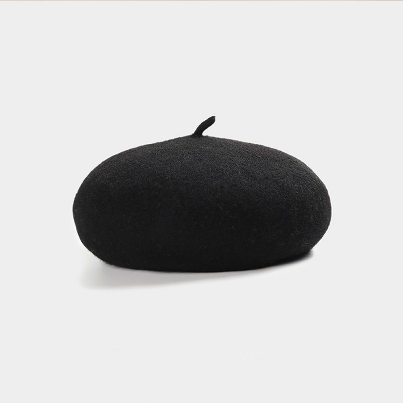 

Зимовий вовняний берет з намистинами зі стразами та перлами Жіноча елегантна кепка Осінньо-весняна шапка Жіноча однотонна кепка у французькому стилі One Size