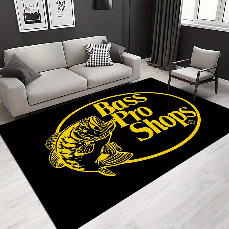 Fishing B-Bass Pro Pattern Living Room Bedroom Carpet Bedside Bathroom Floor Mat 15 Size Custon Pattern Area Rug Room Club Decor