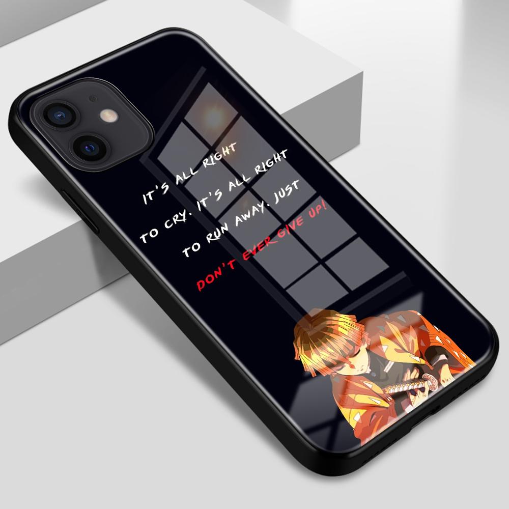 Для чехла iPhone 14 Чехол Glass Agatsuma Zenitsu iPhone11 12 13 14 Pro Max Чехол для iPhone 6 6s 7 8 14 Plus XS Max XR SE2020 iPhone 6 6s