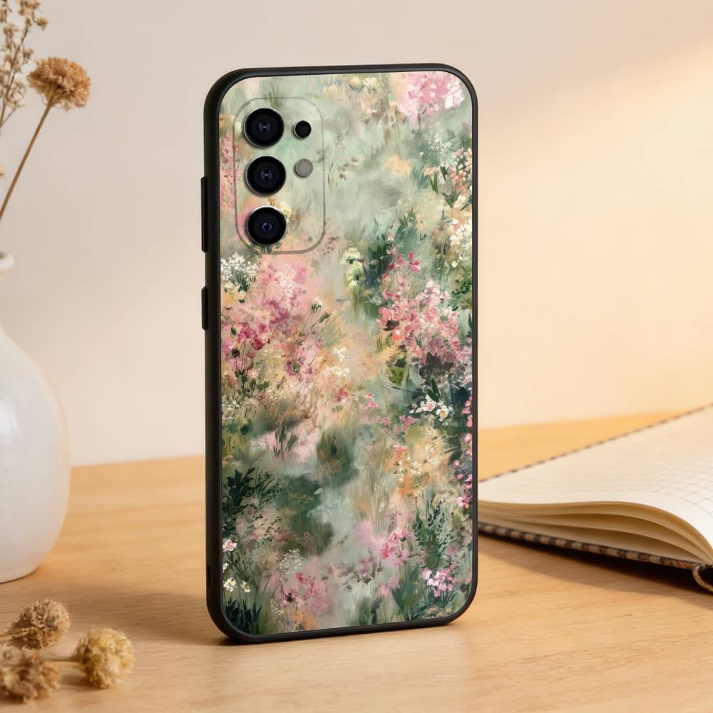Oil Painting Flowers Series Phone Case For Samsung S25,S24,S21,S22,S23,S30,Ultra,S20,Plus,Fe,Soft Silicone Black Cover