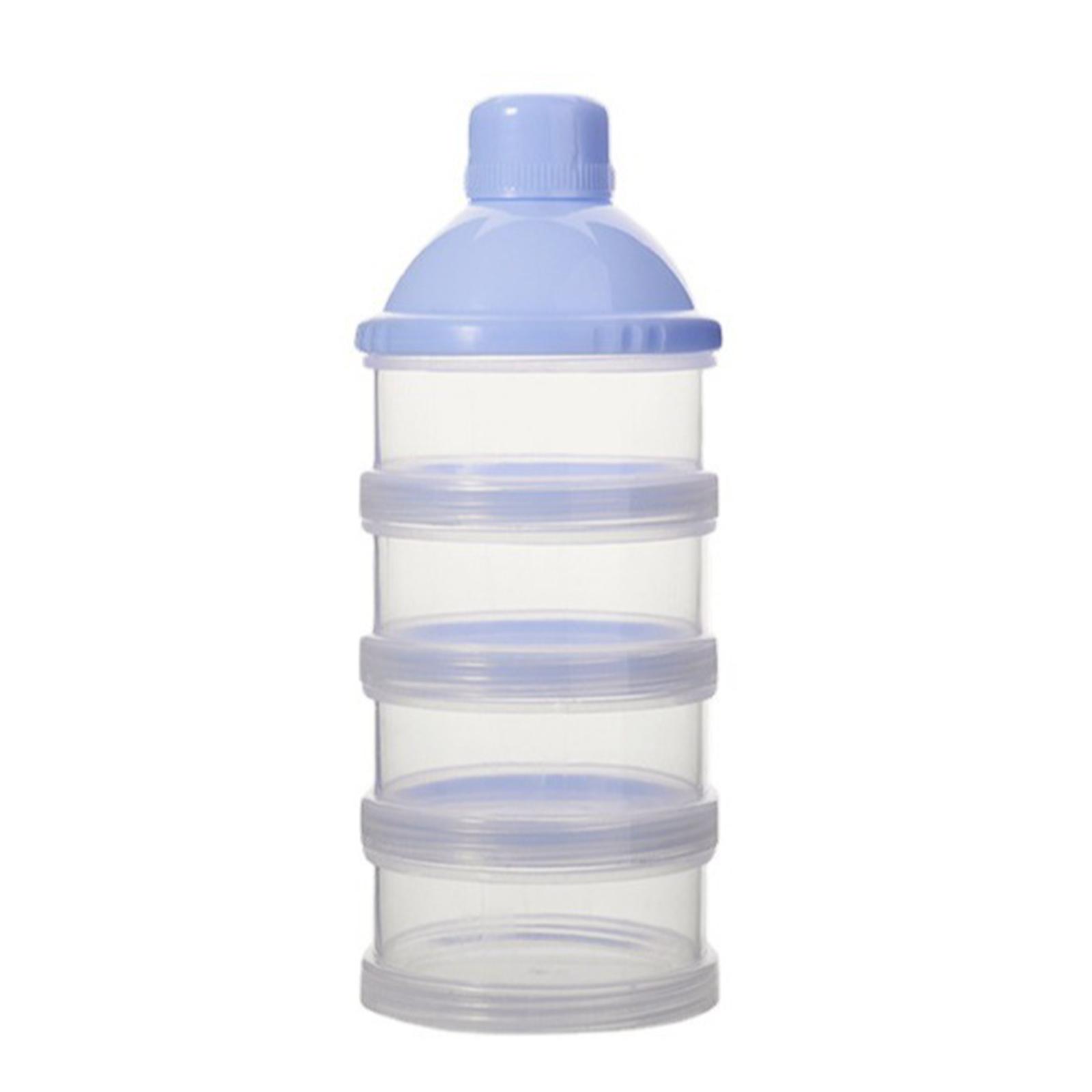 

Диспенсер для детского питания с 4/5 отдельными секциями, контейнер для хранения детского питания, герметичный контейнер для сухого молока для малышей 4 синий