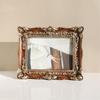 Elegant Picture Holder Resins Vintage Styles Flower Carvings Photo Frame for Sophisticated Home Styling Wall or Tabletop