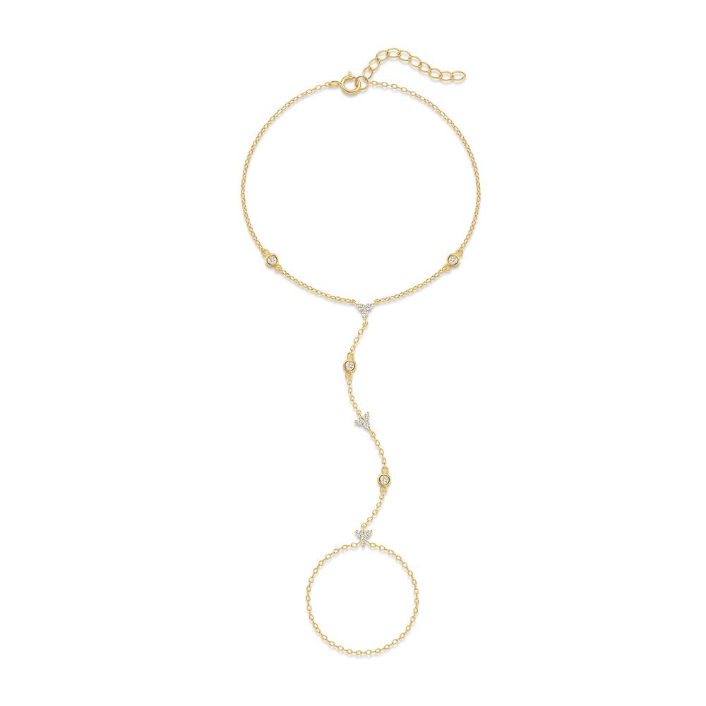 CANNER 925 Zilver Sprankelende Handketting Armbanden Voor Vrouwen INS Geometrische CZ Achtpuntige Ster Armbanden Fijne Sieraden