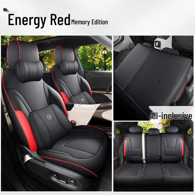Smart Elf 1 Full Leather Car Seat Cushion - Universal Fit for All Seasons, Five Seats