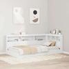 Letto con Libreria e Testiera Bianco 90 x 190 cm Truciolato