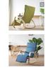 Nordic Korean Style Rocking Recliner: Folding Leisure Nap & Reading Chair Combo.