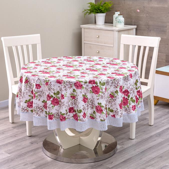 Restaurant-Grade Round Plastic Tablecloth - Waterproof & Oil-Proof, Scald-Resistant, Wash-Free, Ideal for Home or Hotel Use