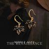 Black Maple Zircon Earrings Niche Design Commuter Style Earrings Women