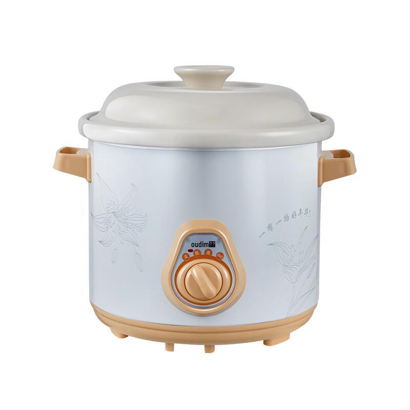 Oudim 1L Ceramic Electric Slow Cooker CN plug (adapter included)