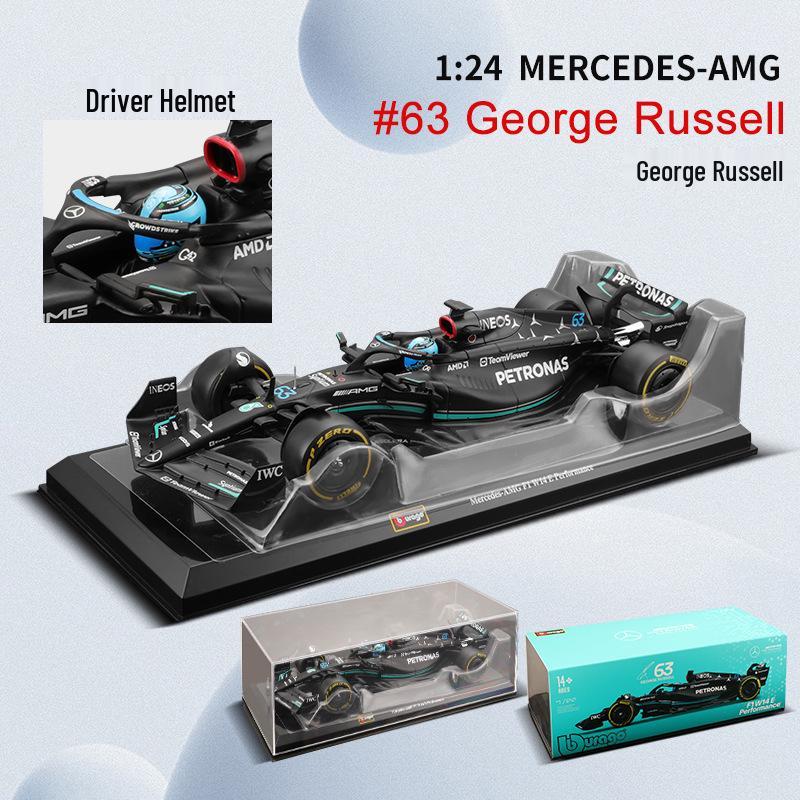 

Ббураго 1:24 2023 Модель болида Mercedes W14 F1 - Издание Льюиса Хэмилтона