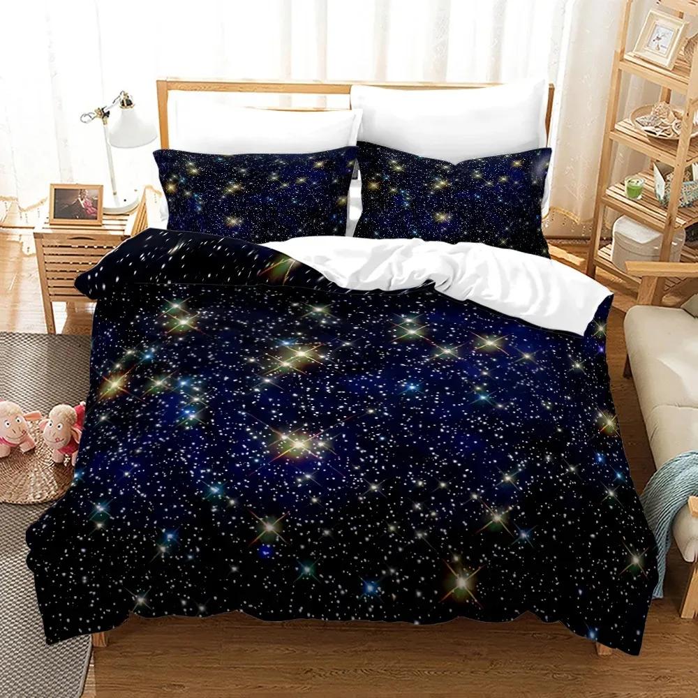 Design Moon Star Bedding Set Cartoon Duvet Cover King Queen Double Size Luxury Adults Bed Linen and Pillow Case
