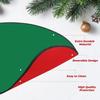 76cm Reversible Christmas Tree Mat Waterproof Round Floor Protection Mat Red and Green Floor Rug Christmas Tree Floor Protector