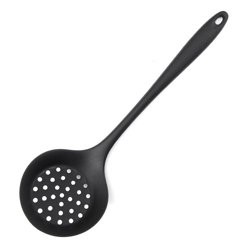 Silicone Non-stick Kitchen Baking Utensils Set: High-Temperature Brush, Scraper, Ladle, Slotted Spoon