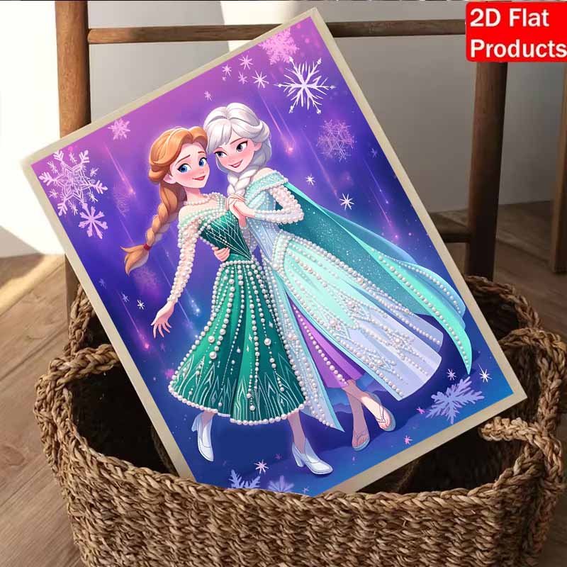 30x40cm Frozen Pearl Painting Kit Frameless DIY Pearl Diamond Art for Adults & Beginners Handmade Gem Art Home Wall Decor & Gift Idea