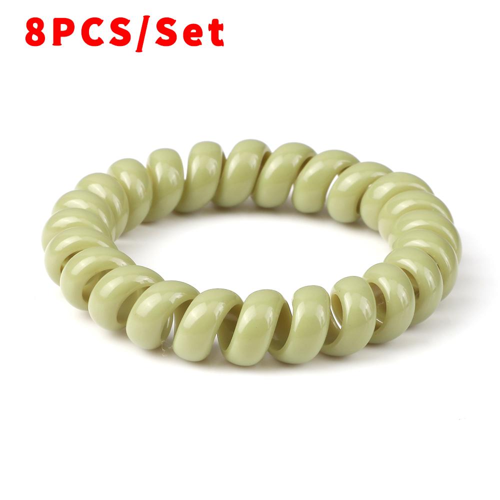 8PCS/Set Fashion Girls Telephone Wire Elastic Hair Bands Hair Ties for Women Ponytail Holder Hair Rope Accessories Gum