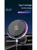 2026 Magnetic Smart Fan Car Phone Holder with Ambient Light & Wireless Fast Charging