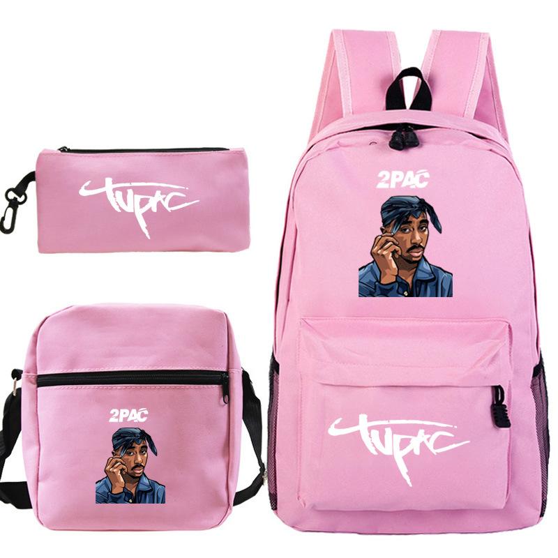 3-delige Schoolrugzakset voor Studenten Grote Capaciteit Oxford Stof Schooltas met Schouderband en Etui 3-piece set