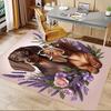 1PC Dachshund Flowers Anti-slip carpet, suitable for Office, bedroomand playrooms. It can also be used as a sofa footrest cover-R30