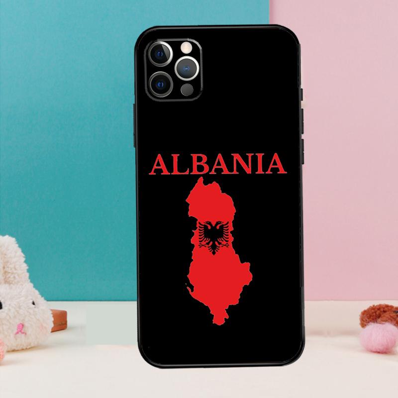 Albanian Flag Phone Case For iPhone 17 Air 16 14 13 12 11 15 Pro Max 12 13 mini 15 16 Plus 16e Cover Coque