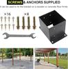Heavy Duty Steel Fence and Deck Post Bracket Base