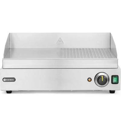 Profi Line Smooth Grooved Grill Heating Plate for Continuous Operation 2400W Hendi 203156