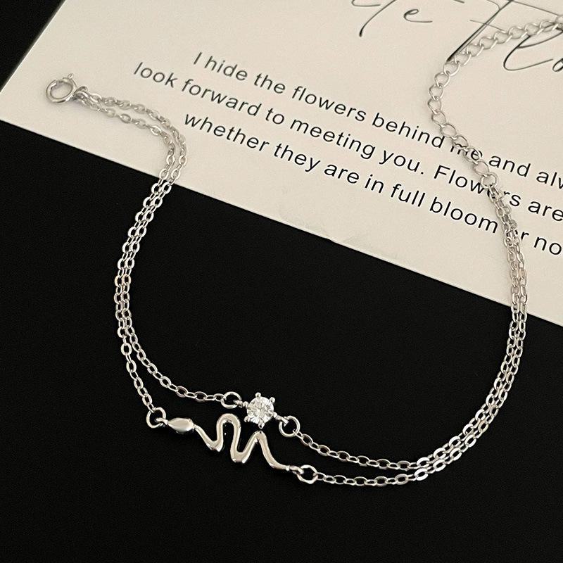 

Двойной браслет Banyan Tree S925 Silver Zodiac Snake - элитные украшения для рук для женщин 2025 BRS3055 белого золота