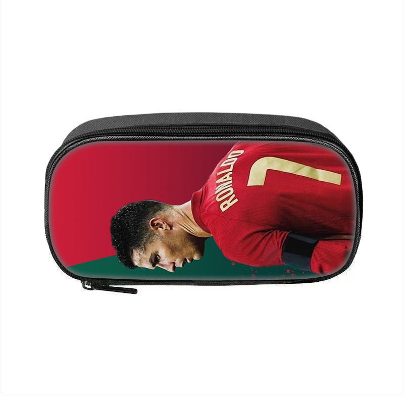 Astuccio con Motivo Ronaldo trousse da trucco CR Stella del Calcio Porta Penne Studente Grande Capacità Sportivo Cancelleria Scolastica Astuccio Portapenne con Zip