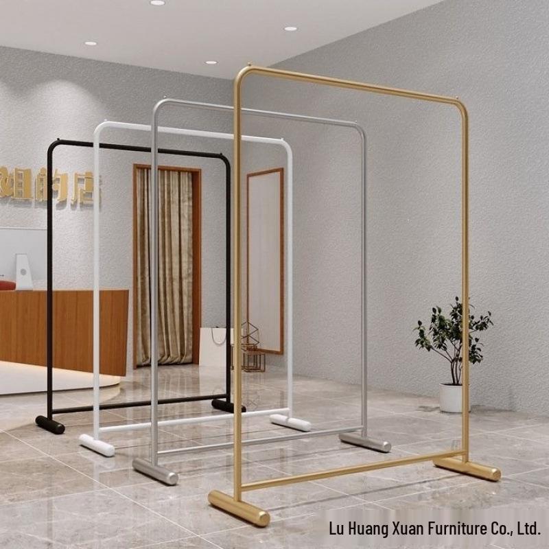 Women's and Children's Floor-Standing Clothing Display Rack with Hanging Rod