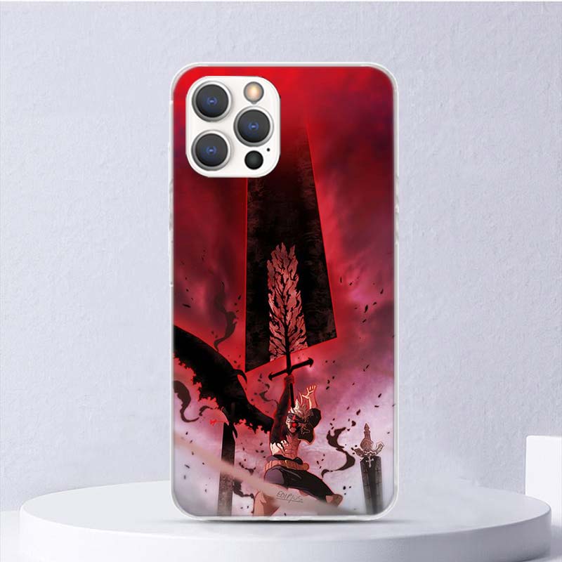 Black Clover Asta Anime Soft Case For iPhone 11 12 13 Mini 14 Pro Max Apple Phone Cover X XS XR SE 7 Plus 8 + 6 6S 5S Funda Coqu