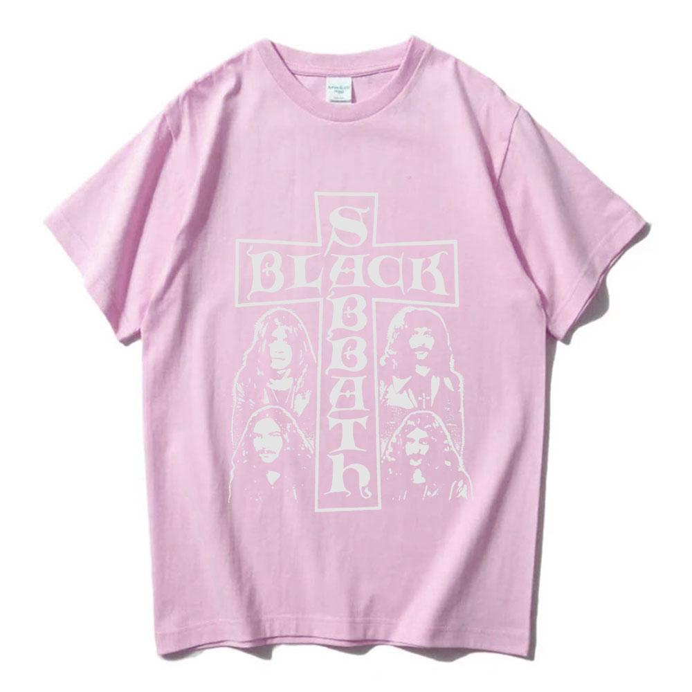 Never Say Die Henry T-Shirt Black Sabbath Rock Band Tshirts Short Sleeve Cotton Loose Tee-shirt Grunge Hip Hop Streetwear