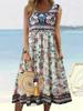 2025 European & American Summer Sleeveless Printed Pullover Casual Dress