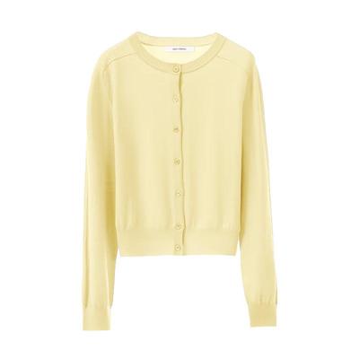 LANCU Elegant French Round Neck Knit Cardigan Top