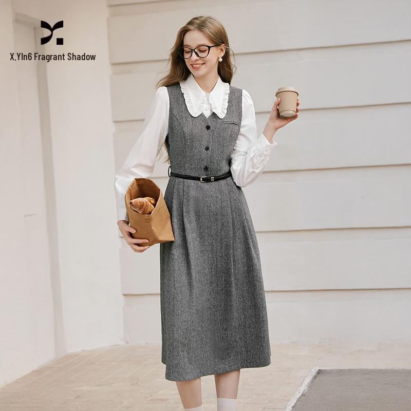 Xiangying British Style Sleeveless Vest Dress L