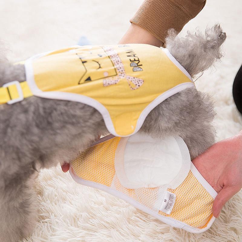 30 pçs fraldas para cães femininos shorts calcinhas fraldas para cães almofadas sanitárias femininas calças fisiológicas descartáveis ​​para cães