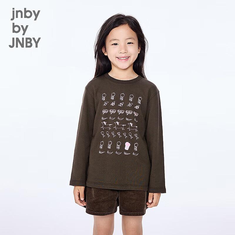 JNBY Унисекс детская футболка с длинным рукавом 120