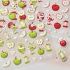 1 piece5D Cute Fruit Jelly Nail Stickers Red and Green Apple High Quality Nail Stickers New Embossed Nail Art Decoration Sticker