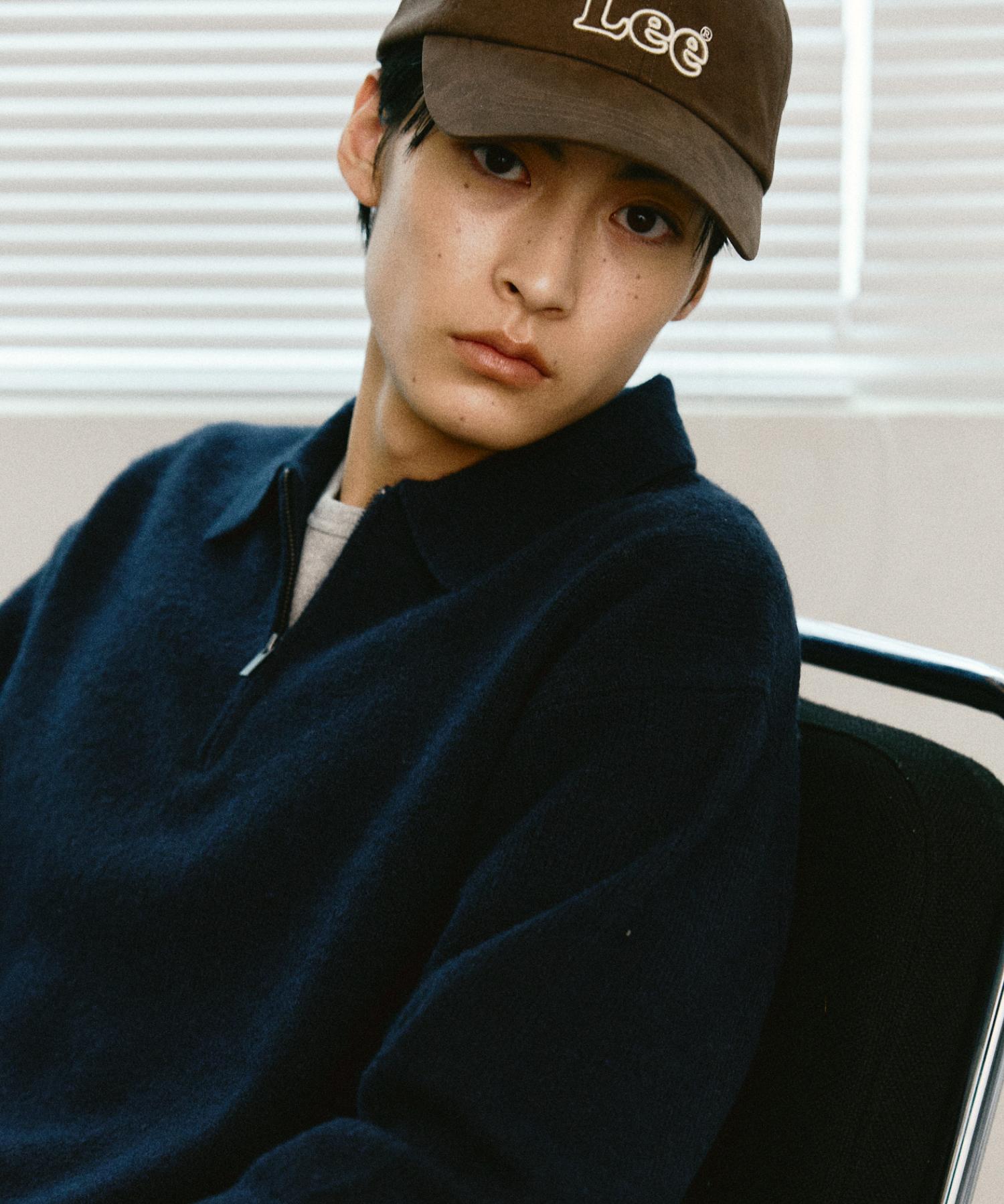 Le Dept Washable Half-Zip Collar Knit [Navy] L