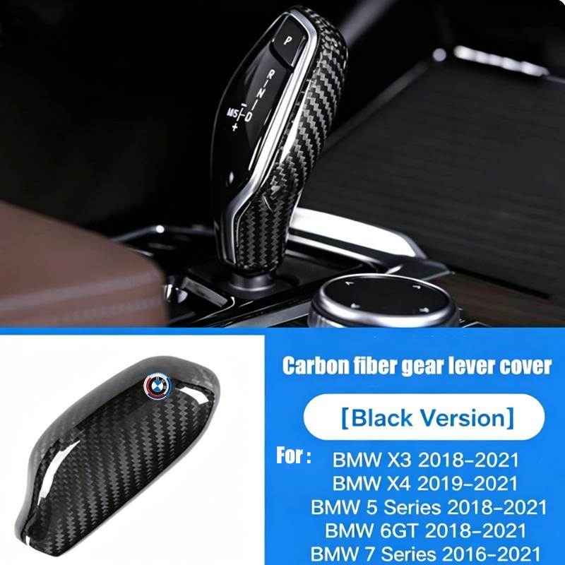CTCE1 LHD RHD ABS Carbon Fiber Black Red Center Console Gear Shift Knob Trim Cover For BMW G30 G31 G01 G02 G32 1 2 5 Series X3 Sticker