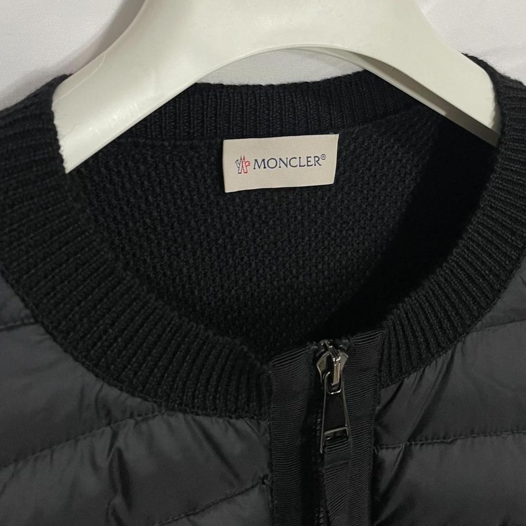 MONCLER Down Cardigan Black Women's Size M Model E2093947480098125