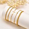Stainlesss Steel Chain Bracelets Set,5pcs Dainty Layered Bracelet Jewelry For Women Gift