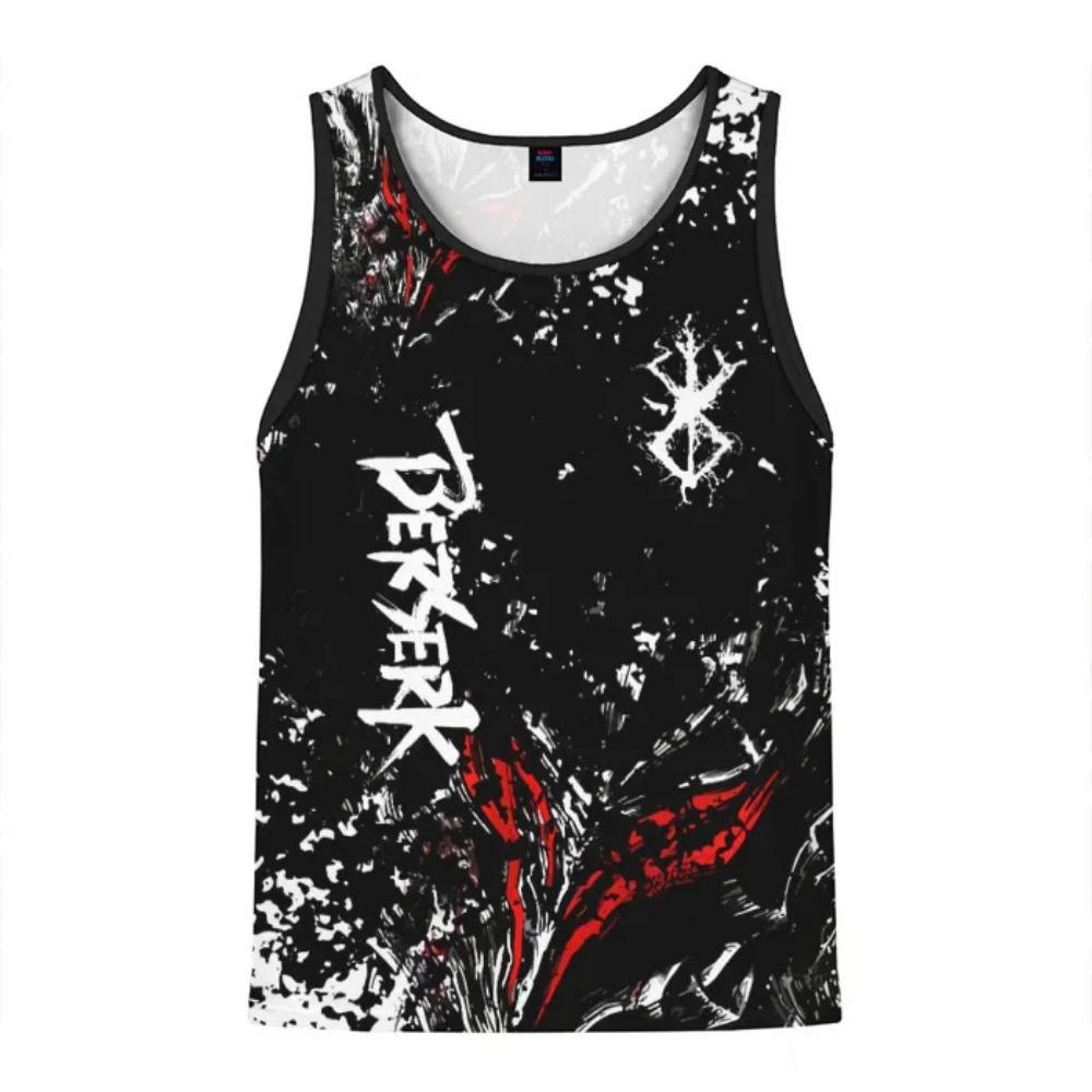 

Новая модная мужская фитнес-майка аниме сумасшедший костюм 3D-принт без рукавов летняя супер большая майка для спортзала мышечная мужская спортивная майка 5XL