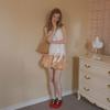 Ceme Adu Cest_Floral Balloon Mini Skirt_Orange