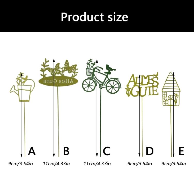 Handcrafted Iron Garden Art Piece Showcasing Bike Butterfly Plant Stake Garden Statues Outdoor Ornament for Indoor