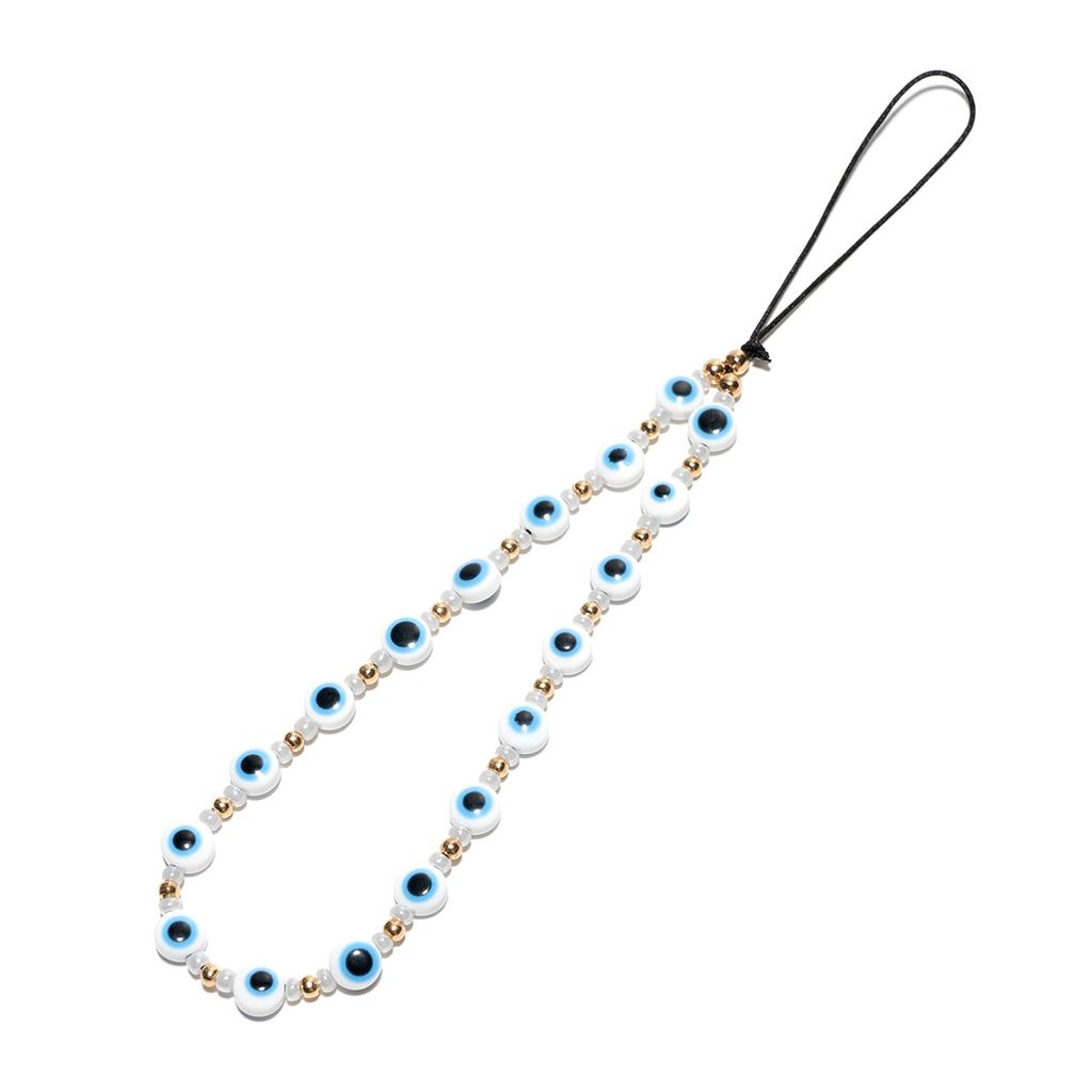Fashion Evil Eye Phone Chain Resin Beads Mobile Phone Strap Colorful Mobile Phone Charm Accessories Jewelry for Women Girls