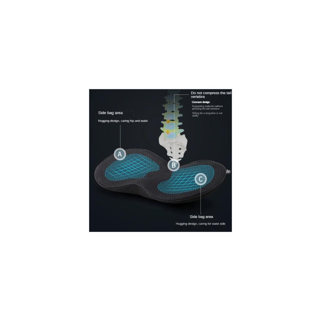 Car Seat Cushion Lumbar Support Pad Memory Foam Breathable Relief Universal Driver and Passenger Comfort Back Pain Relief