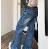 Tall Women's Velvet High-Waisted Straight-Leg Bell Bottom Jeans for Autumn/Winter